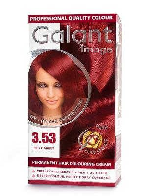 Cтойкая крем-краска для волос GALANT 3.53 красный гранат, 115 мл., (Болгария) Image. Цвет: зеленый