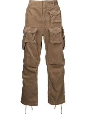 Вельветовые брюки карго Engineered Garments. Цвет: коричневый