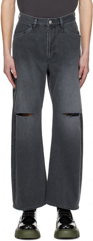 Черные рваные джинсы Attachment