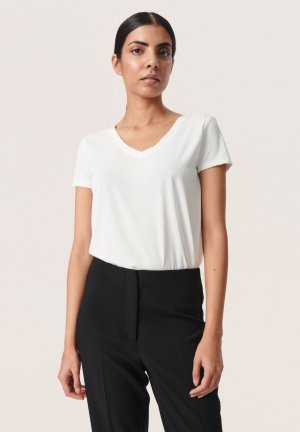 Базовая футболка COLUMBINE V-NECK SS , ломаный белый Soaked in Luxury