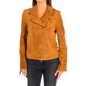 Короткая кожаная куртка с длинными рукавами 9461 женская KARL MARC JOHN