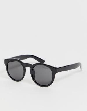 Черные круглые солнцезащитные очки -Черный Monki