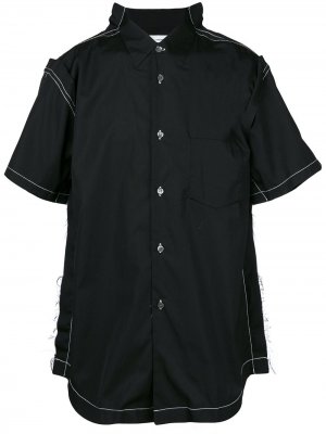Приталенная рубашка с короткими рукавами Comme Des Garçons Shirt. Цвет: черный