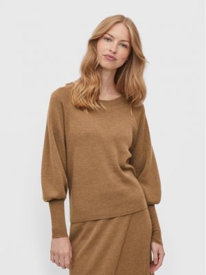 Пуловер свободного кроя Vila, коричневый VILA