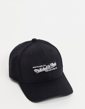Черная кепка с логотипом -Черный цвет Mitchell & Ness