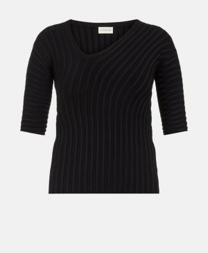 Пуловер с короткими рукавами , черный By Malene Birger