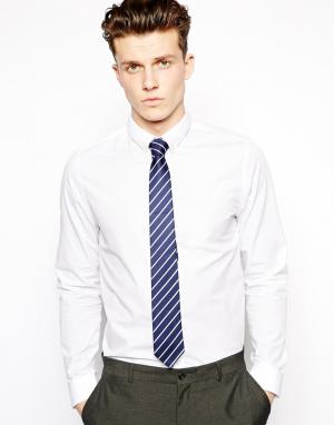 Полосатый галстук в студенческом стиле Peter Werth. Цвет: темно-синий