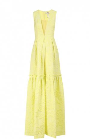Вечернее платье Erdem. Цвет: желтый