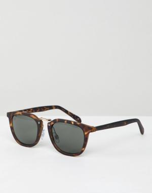 Квадратные солнцезащитные очки в черепаховой оправе -Коричневый Jeepers Peepers