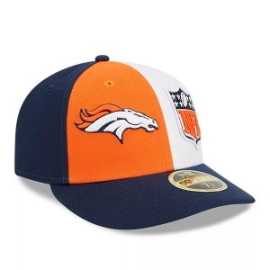 Мужская кепка New Era оранжевый/темно-синий Denver Broncos 2023 Sideline Low Profile 59FIFTY приталенная шляпа