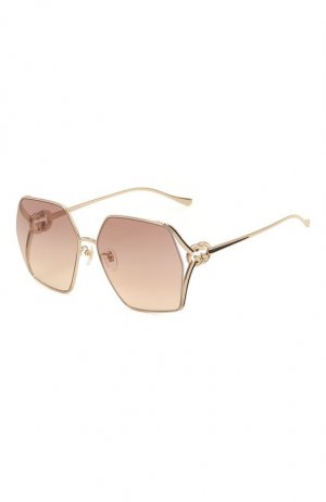 Солнцезащитные очки Gucci. Цвет: коричневый