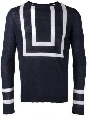 Полосатый свитер Christian Pellizzari. Цвет: синий