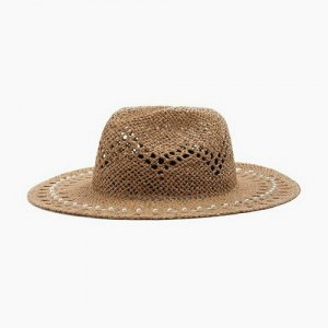 Шляпа женская с декором цвет коричневый, р-р 56-58 Minaku. Цвет: коричневый