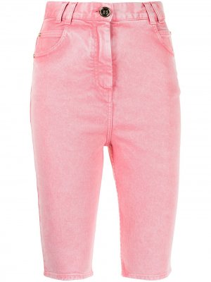 Джинсовые шорты Balmain. Цвет: розовый