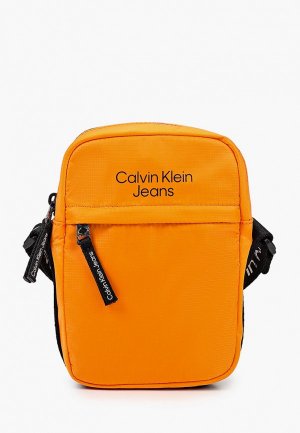 Сумка Calvin Klein Jeans. Цвет: оранжевый
