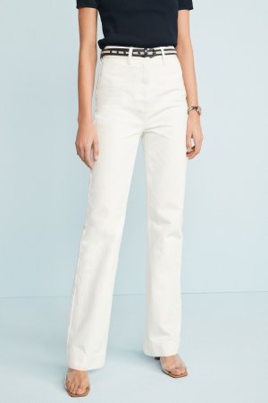 Элегантные джинсы с завышенной талией и расклешенными штанинами , белый Next
