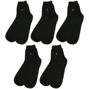 Комплект из 5 пар детских носков (Орудьевский трикотаж) черные, размер 22-24 RuSocks. Цвет: черный