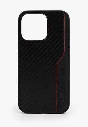 Чехол для iPhone Mercedes-Benz 13 Pro PU Carbon effect Red stiching Hard Black. Цвет: черный