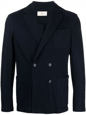 Двубортный пиджак Altea. Цвет: синий