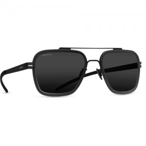 Солнцезащитные очки Gresso, квадратные, поляризационные, с защитой от УФ, для мужчин, черный GRESSO. Цвет: черный