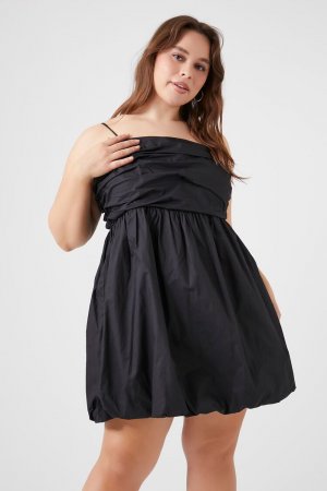 Платье Babydoll больших размеров с объемным подолом , черный Forever 21
