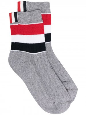 Носки Athletic с полосками Thom Browne. Цвет: серый