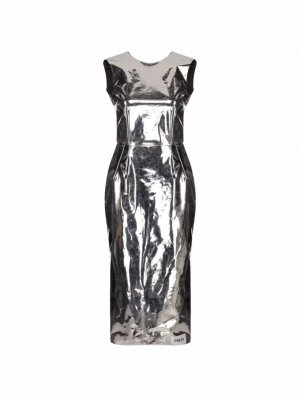 Платье-миди с эффектом металлик Dolce&Gabbana (D&G)