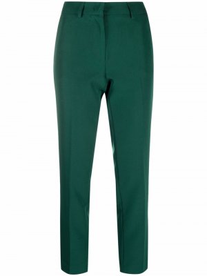 Укороченные брюки строгого кроя Blanca Vita. Цвет: зеленый