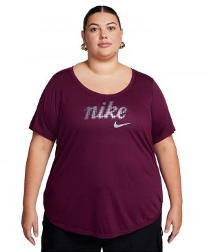 Женская футболка-туника с логотипом больших размеров Essential , красный Nike