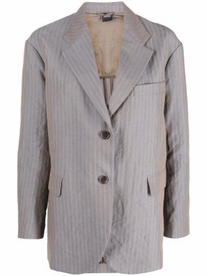 Two-tone striped blazer ASPESI. Цвет: серый