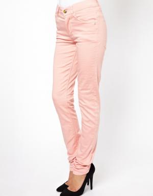Классические зауженные джинсы персикового цвета Monkee Genes. Цвет: pesca