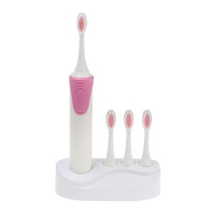 Электрическая зубная щетка luazon lp-009, вибрационная, 8500 дв/мин, 4 насадки, 2хаа,розовая Home