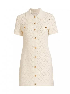 Мини-платье-поло из смесового хлопка Matchmaker , цвет cream Zimmermann