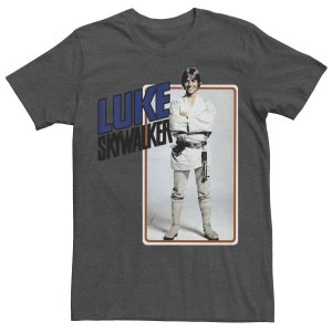 Мужская футболка с изображением улыбающейся открытки Люка Скайуокера Star Wars