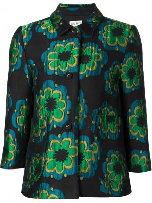 Пиджак с цветочной вышивкой Suno. Цвет: чёрный