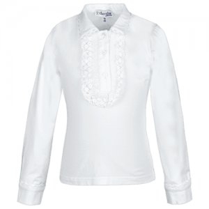 Блузка для девочки CK0159 цвет белый 7 лет Ciao Kids Collection. Цвет: белый