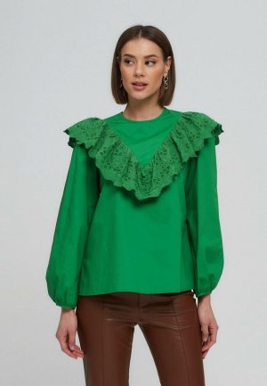 Блуза Must Have Basis. Цвет: зеленый