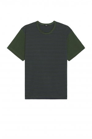 Футболка Sato Short Sleeve, цвет Evergreen & Navy Stripe Rails