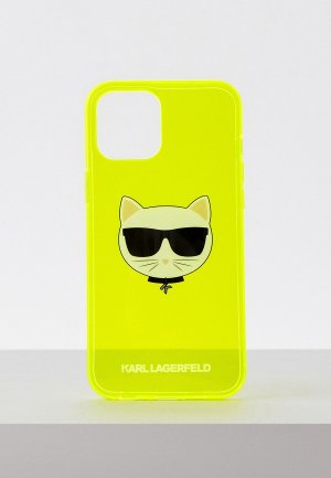 Чехол для iPhone Karl Lagerfeld 12 Pro Max (6.7), TPU FLUO Choupette. Цвет: желтый