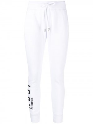 Спортивные брюки из джерси с логотипом Dsquared2. Цвет: белый