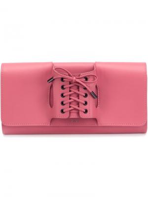 Клатч с ручкой-перчаткой Perrin Paris. Цвет: розовый и фиолетовый