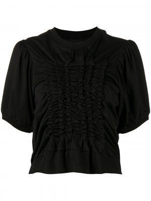 Smocked-detail cotton blouse Simone Rocha. Цвет: черный