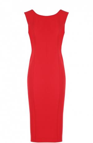Платье-футляр с V-образным вырезом на спинке Flashin. Цвет: красный