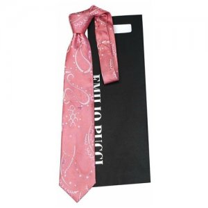 Оригинальный розовый галстук 848245 Emilio Pucci. Цвет: розовый