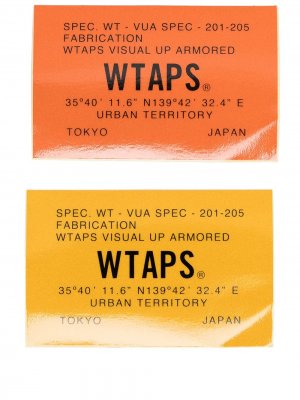 Set of two reflective stickers WTAPS. Цвет: оранжевый