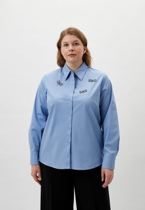 Рубашка Elena Miro. Цвет: голубой
