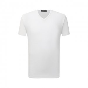 Льняная футболка Daniele Fiesoli. Цвет: белый