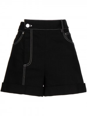 High-waist denim shorts Monse. Цвет: черный