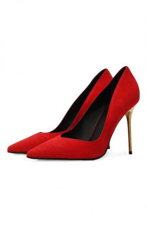 Замшевые туфли Ruby Balmain. Цвет: красный