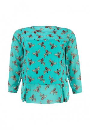 Блуза Milana Style. Цвет: бирюзовый